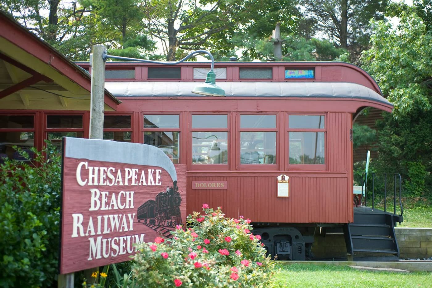 Chesapeake Beach Railway Museum with historic railcar